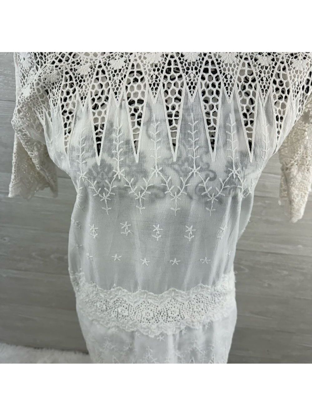 Ulla Johnson Violet Eyelet Scalloped Lace Dress - Picture 6 of 11